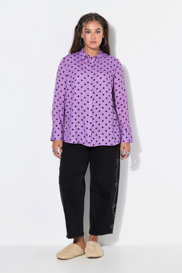 Studio Untold Hemdbluse Hemdbluse Wide Shape Polkadots – Bild 4 von 4