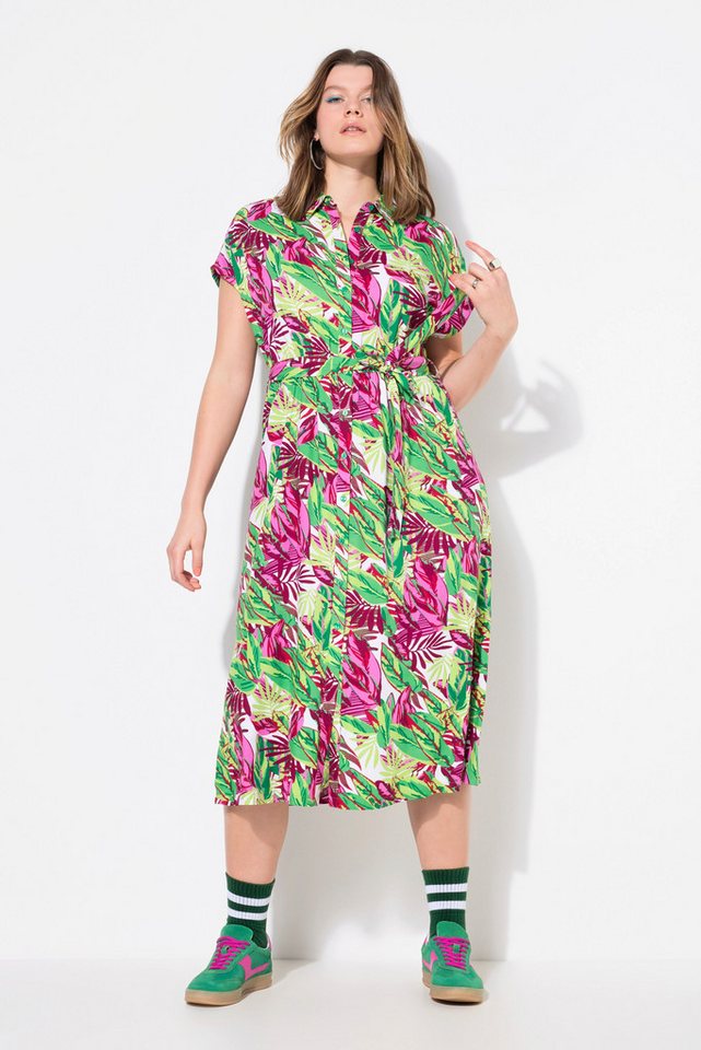 Studio Untold Jerseykleid Maxikleid oversized Jungle-Print – Bild 4 von 4