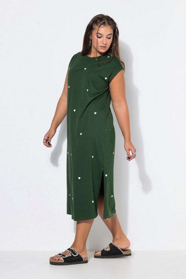 Studio Untold Jerseykleid Midikleid oversized Jersey Herzen ärmellos – Bild 4 von 4