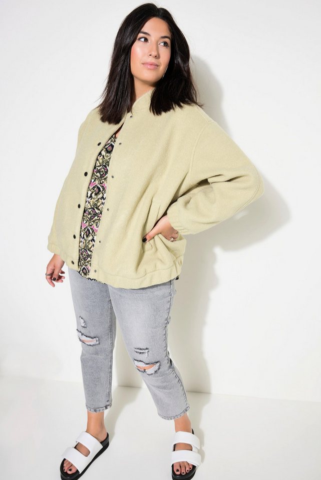 Studio Untold Kurzjacke Blouson oversized Wolloptik – Bild 4 von 4