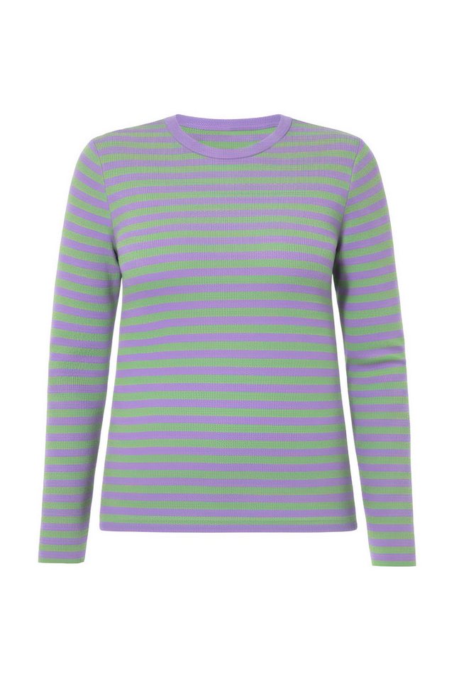 Studio Untold Longsleeve Shirt Slim Shape Ringel Rippjersey Langarm – Bild 2 von 3