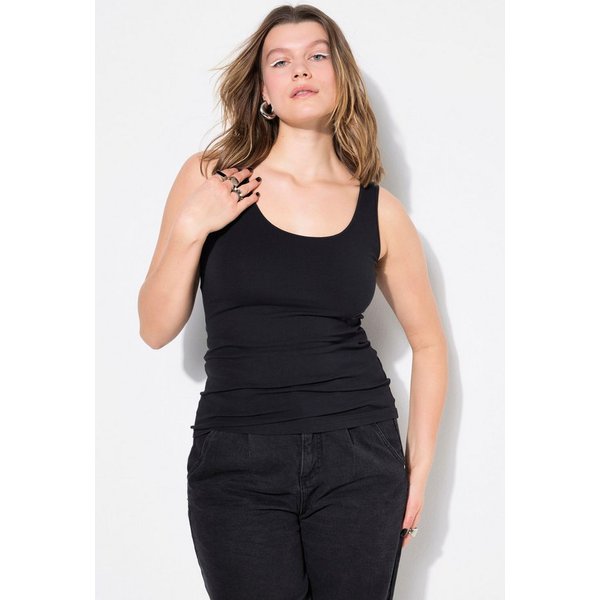 Studio Untold Longtop Basic-Top weiter Ausschnitt Stretchjersey