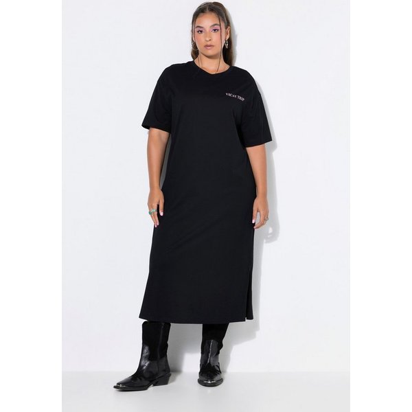 Studio Untold Maxikleid T-Shirt-Kleid oversized Rücken VACATION Print