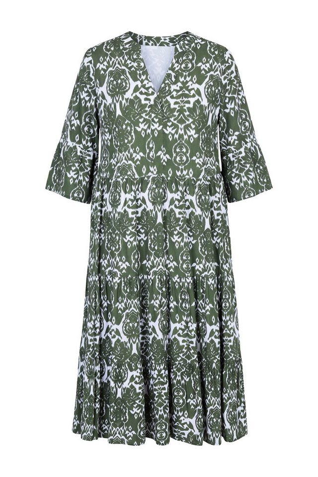 Studio Untold Midikleid Midikleid A-Line Alloverprint Volants – Bild 2 von 4