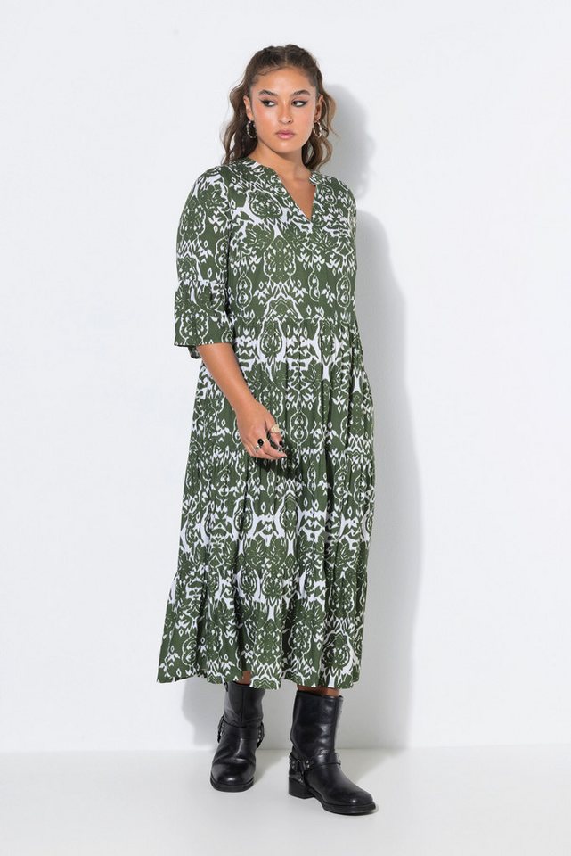 Studio Untold Midikleid Midikleid A-Line Alloverprint Volants – Bild 4 von 4