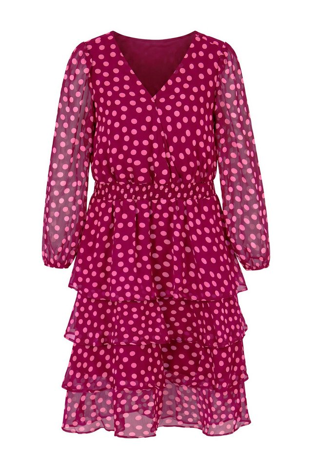 Studio Untold Midikleid Midikleid bequemer Shape Chiffon Dots – Bild 2 von 3