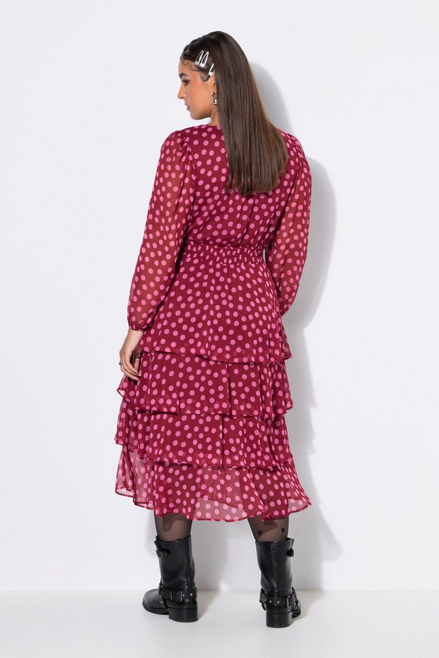 Studio Untold Midikleid Midikleid bequemer Shape Chiffon Dots – Bild 3 von 3