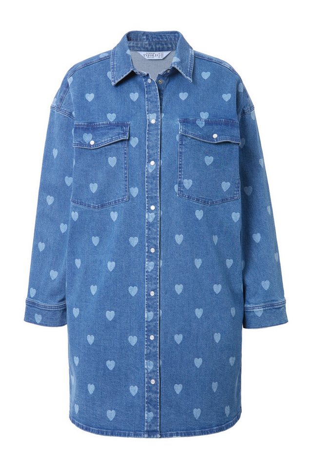 Studio Untold Minikleid Jeanskleid oversized HEARTS-Print – Bild 2 von 4