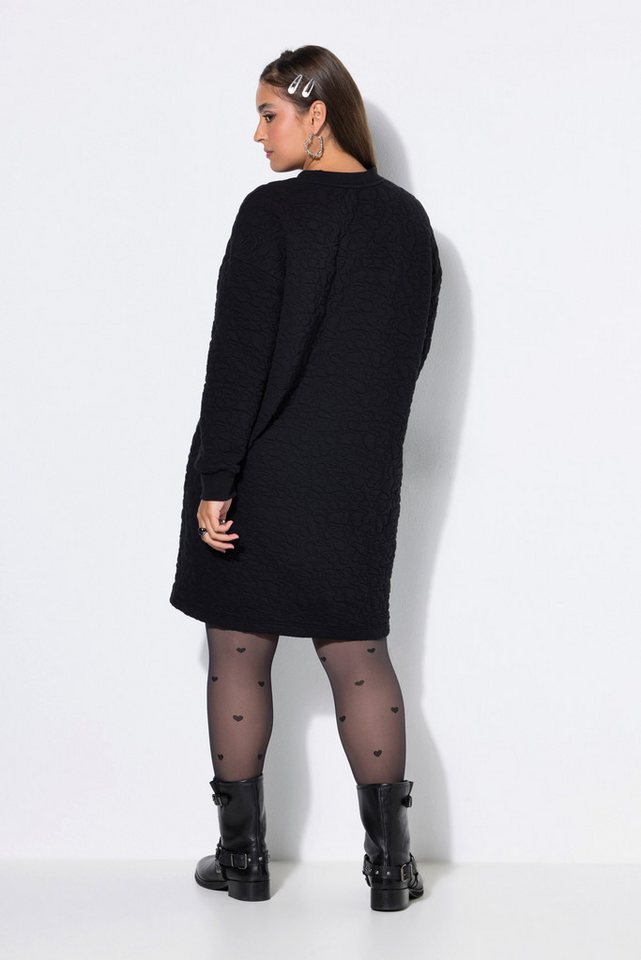 Studio Untold Minikleid Sweat-Minikleid oversized LEO-Stepp – Bild 3 von 4