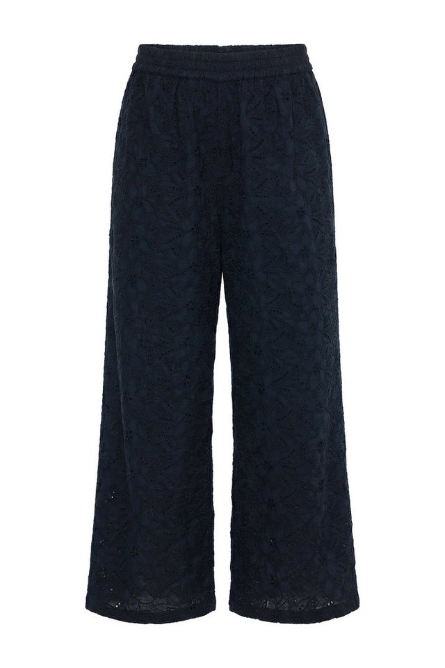 Studio Untold Schlupfhose Hose Wide Legs Baumwoll-Spitze Elastikbund – Bild 2 von 4