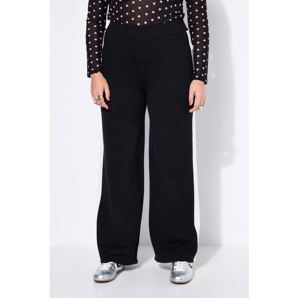 Studio Untold Schlupfhose Strickhose Straight Legs Seitenstreifen