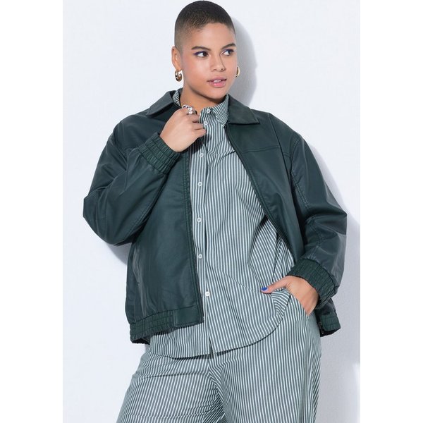 Studio Untold Sommerjacke Blouson Boxy oversized Shape Lederoptik