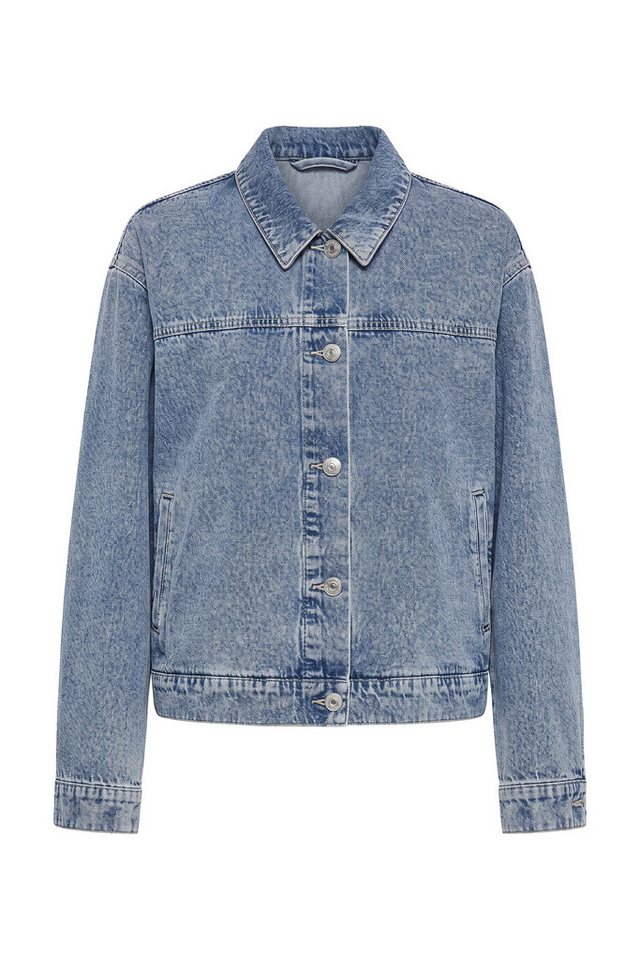 Studio Untold Sommerjacke Jeansjacke Boxy Shape Glitzerfransen – Bild 2 von 5