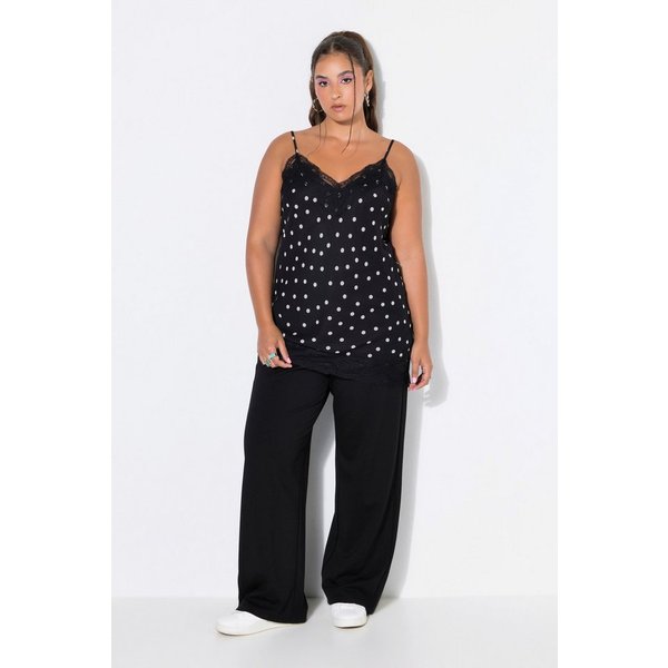 Studio Untold Spitzenbluse Chiffon-Top A-Line Dots Spitze