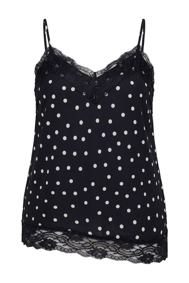 Studio Untold Spitzenbluse Chiffon-Top A-Line Dots Spitze – Bild 2 von 4