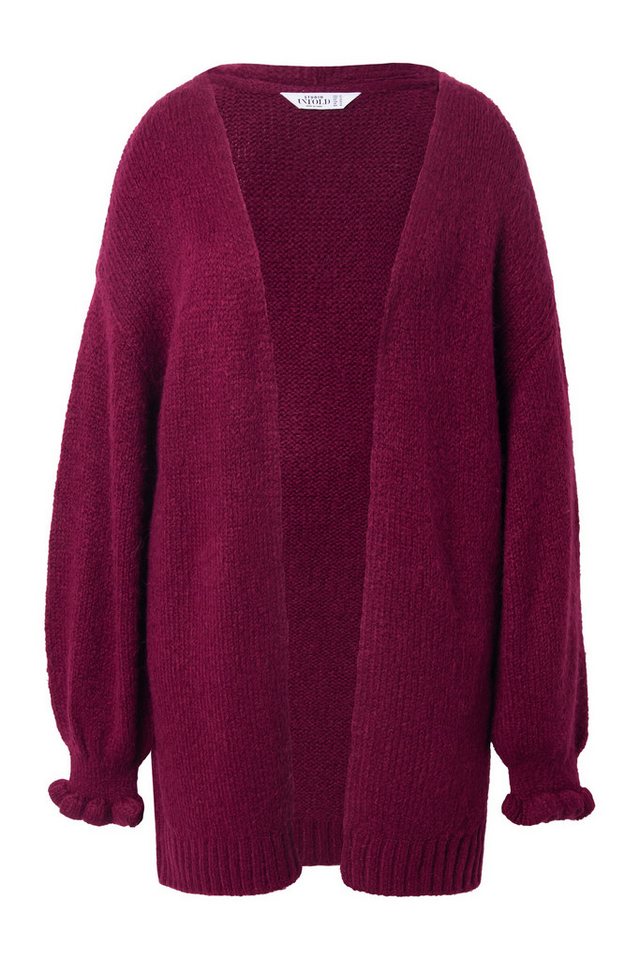 Studio Untold Strickjacke Long-Strickjacke oversized Ärmel-Raffung – Bild 2 von 3