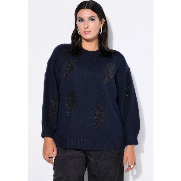 Studio Untold Strickpullover Pullover Oversize Shape Glitzer-Motive