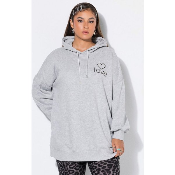 Studio Untold Sweatshirt Hoodie Oversize Shape Perlen Heart Love