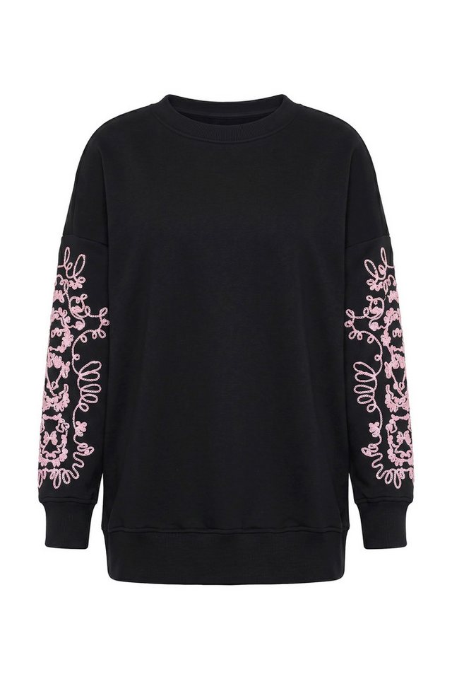 Studio Untold Sweatshirt Sweatshirt Oversize Shape Langarm-Stickerei – Bild 2 von 3