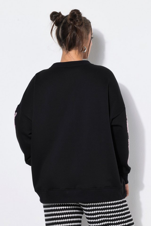 Studio Untold Sweatshirt Sweatshirt Oversize Shape Langarm-Stickerei – Bild 3 von 3