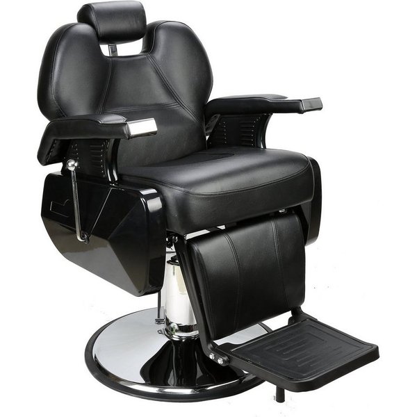 Barberpub Stuhl Barberpub hydraulischer Friseurstuhl Friseursessel 2687BK, 150° Kippbar, 13 cm höhenverstellbar