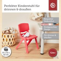 BIECO Stuhl Bieco Kinderstuhl bis 80 kg belastbar, stapelbar & kippsicher Stuhl
