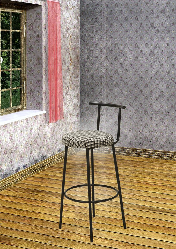 Stuhlmann Barhocker Seoul (978, 1 St., Barhocker), Barstuhl mit Metallgestell, Bezug aus Leinenstoff – Bild 5 von 5
