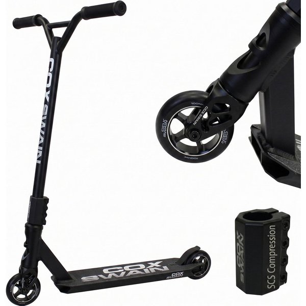 Cox Swain Stuntscooter Cox Swain Stunt Scooter X-385, (1 tlg), ABEC9 Lager und ALU Kern Rollen Super Heavy Quality!