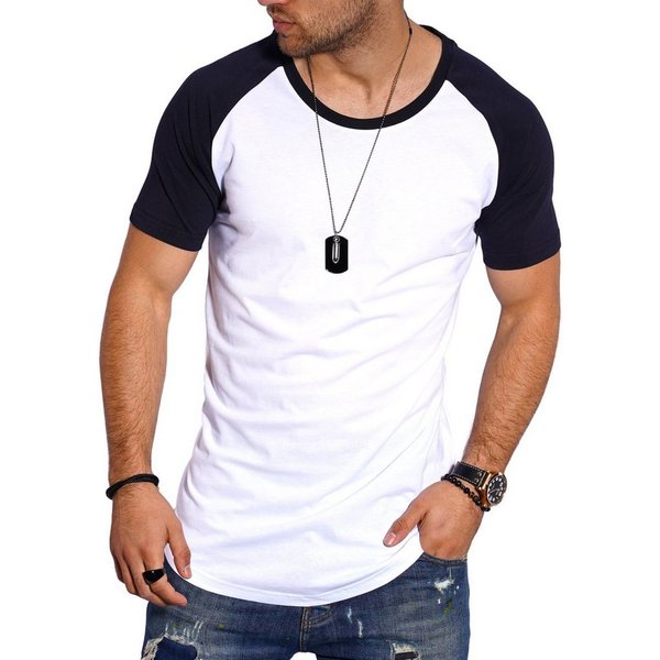 Style-Division T-Shirt SDBOISE Basic im Raglan-Stil