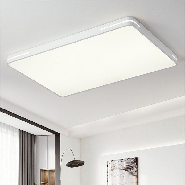 style home Deckenleuchte LED Deckenlampe dimmbar mit Fernbedienung, 192W-90x60x6cm, Warmweiß bis Kaltweiß 3000K-6000K, 90x60x6cm, moderne Leuchte für Wohnzimmer