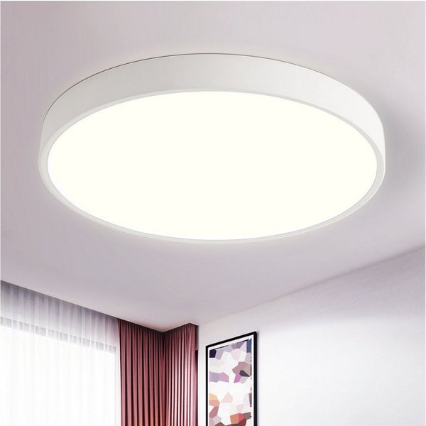 style home LED Deckenleuchte Deckenlampe, 12W-Ø23x5cm, LED fest integriert, Warmweiß 3000K, nicht dimmbar ohne Fernbedienung, für Küche Diele Flur Balkon, 23x23
