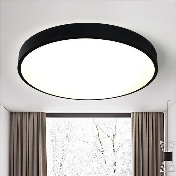 style home LED Deckenleuchte Deckenlampe, 48W-Ø50x4cm, LED fest integriert, Warmweiß 3000K, nicht dimmbar ohne Fernbedienung, für Wohnzimmer Schlafzimmer Büro K