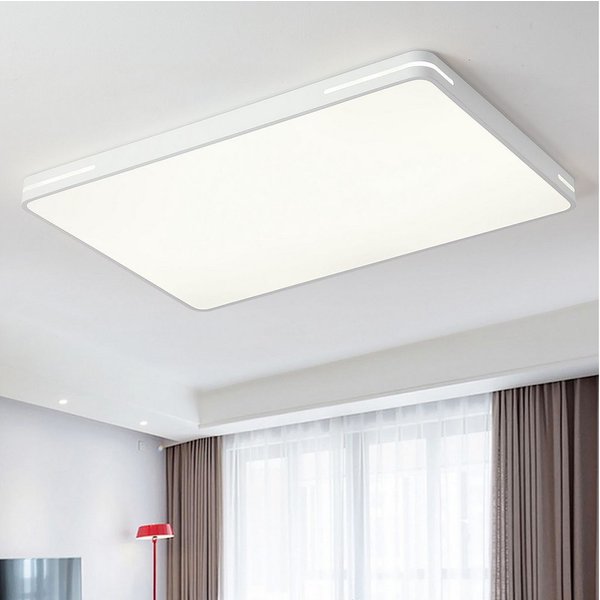 style home LED Deckenleuchte Deckenlampe aus Metal, dimmbar mit Fernbedienung, 192W, LED fest integriert, einstellbar von warmweiß bis kaltweiß, moderne Lampe f