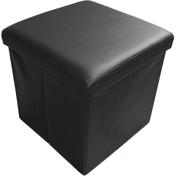 style home Sitzhocker faltbare Sitzbank mit Stauraum, 38*38*38cm (Aufbewahrungsbox mit Deckel, gepolstert Sitzwürfel Fußhocker, Sitztruhe aus Kunstleder), für W