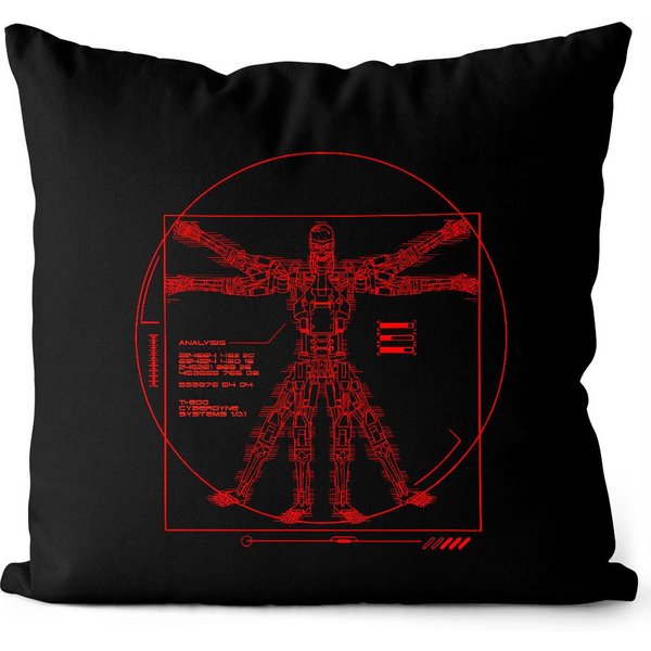 style3 Dekokissen, Vitruvian T-800 terminator arnold skynet schwarzenegger blu-ray
