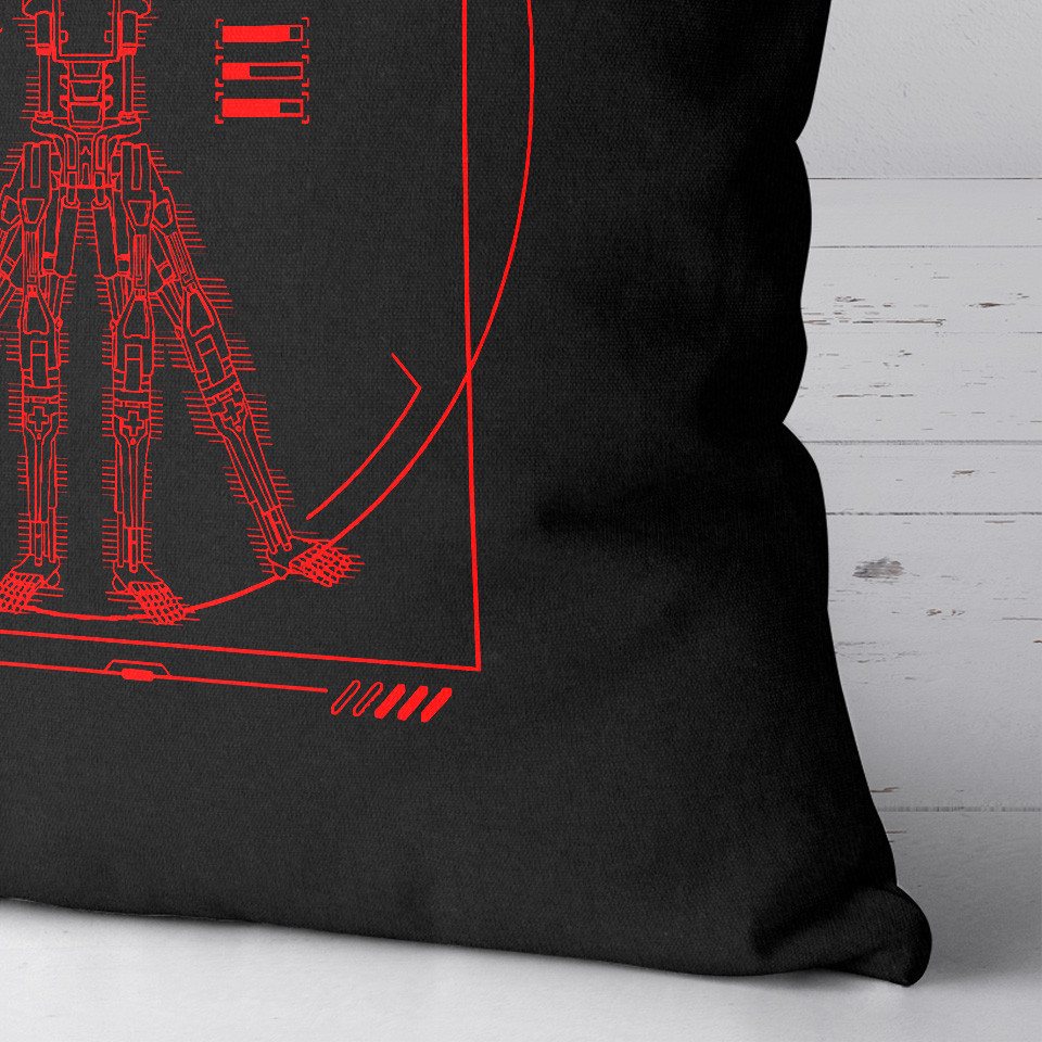 style3 Dekokissen, Vitruvian T-800 terminator arnold skynet schwarzenegger blu-ray – Bild 3 von 5