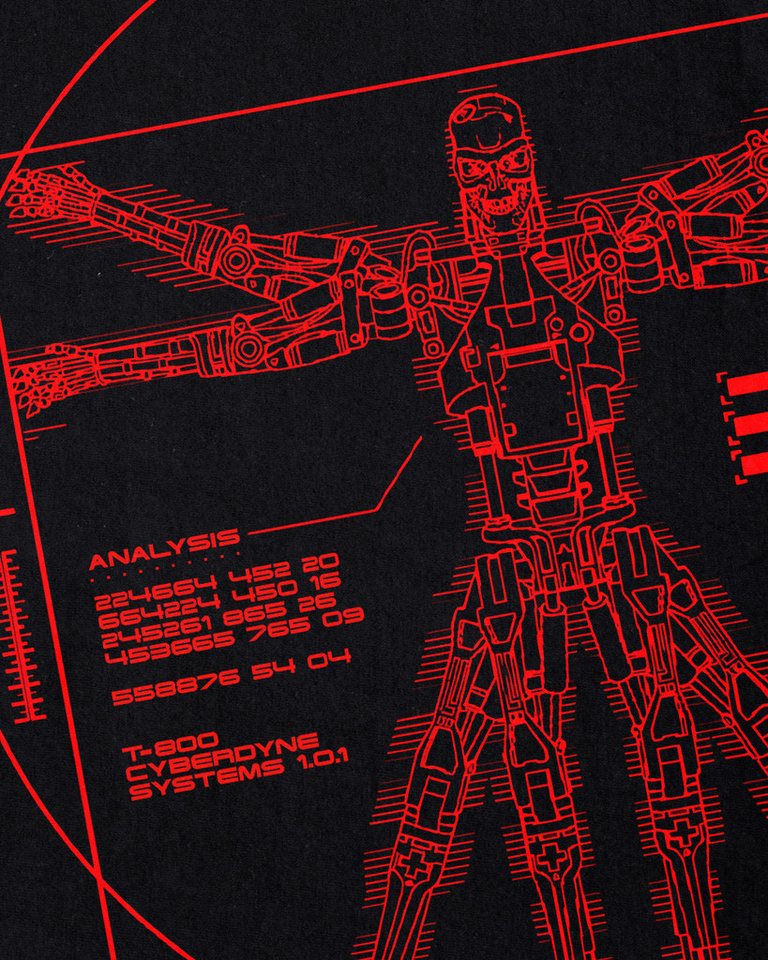 style3 Dekokissen, Vitruvian T-800 terminator arnold skynet schwarzenegger blu-ray – Bild 5 von 5