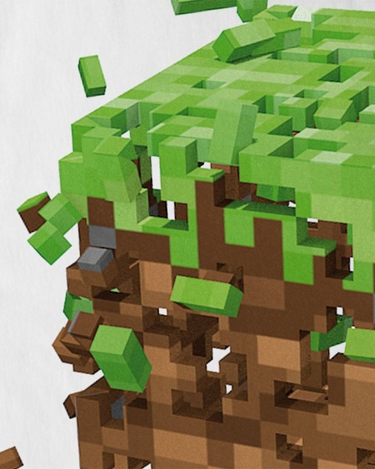 style3 T-Shirt Exploding Cube block würfel spiel game minecraft – Bild 2 von 3