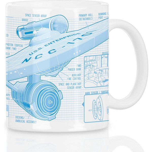 style3 Tasse, 1-tlg., Keramik, NCC-1701 Kaffeebecher Tasse star trek trekkie enterprise raumschiff