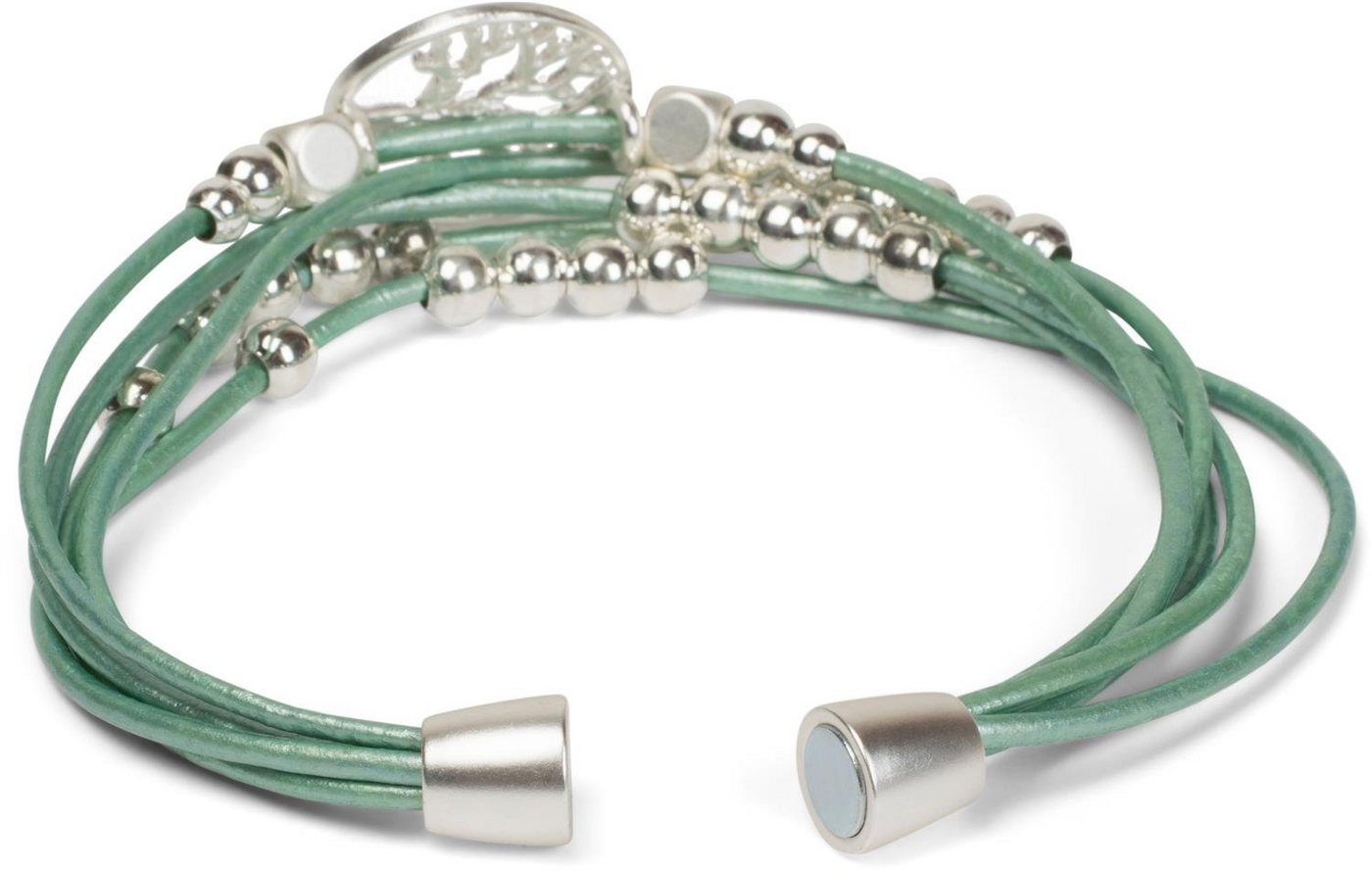 styleBREAKER Armband Armband mit Lebensbaum, Perlen und Bändern (1-tlg) – Bild 2 von 3