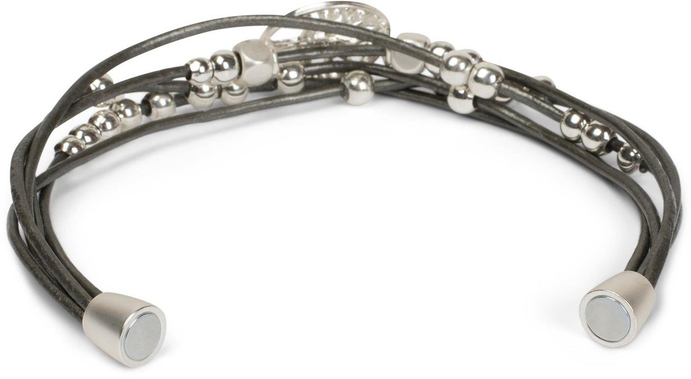 styleBREAKER Armband Armband mit Lebensbaum, Perlen und Bändern (1-tlg) – Bild 2 von 3