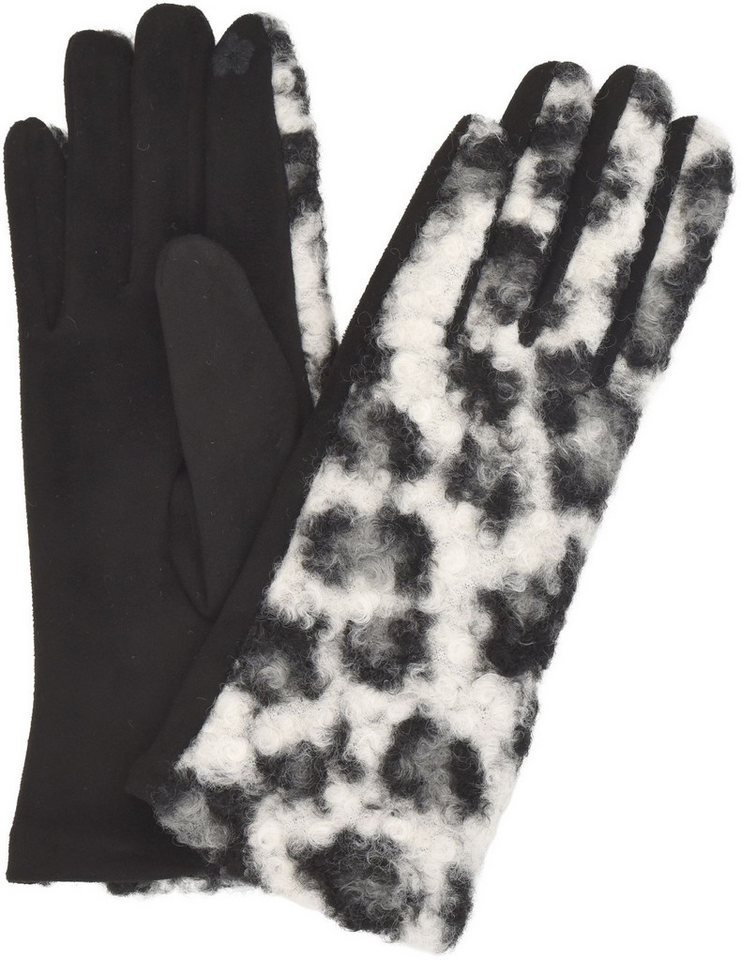 styleBREAKER Baumwollhandschuhe Touchscreen Handschuhe mit Leoparden Muster (1-St) – Bild 2 von 5