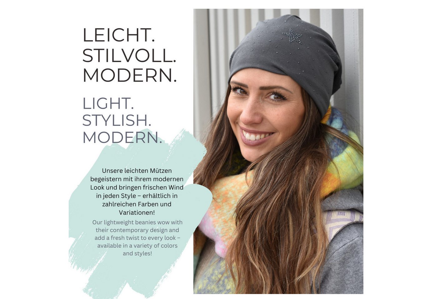 styleBREAKER Beanie Beanie mit Strass Sterne (1-St) – Bild 5 von 5