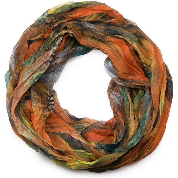 styleBREAKER Loop Loop Schal Feder Muster, (1-St)