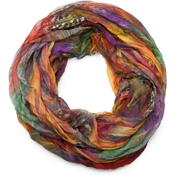 styleBREAKER Loop Loop Schal Feder Muster, (1-St)