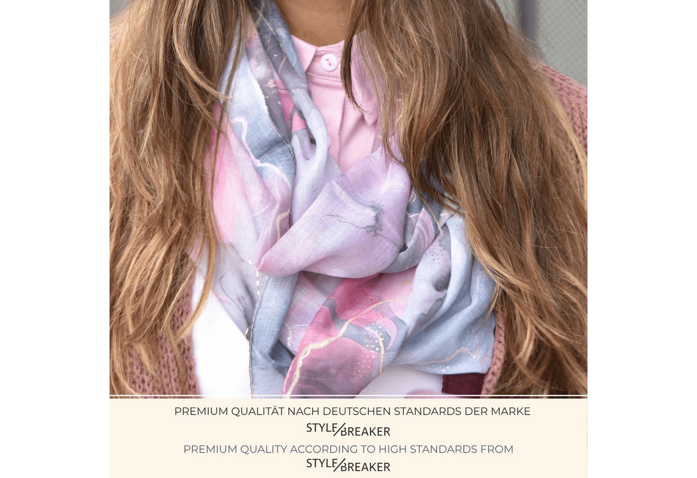 styleBREAKER Loop Loop Schal mit Aquarell Glow Muster, (1-St) – Bild 5 von 5