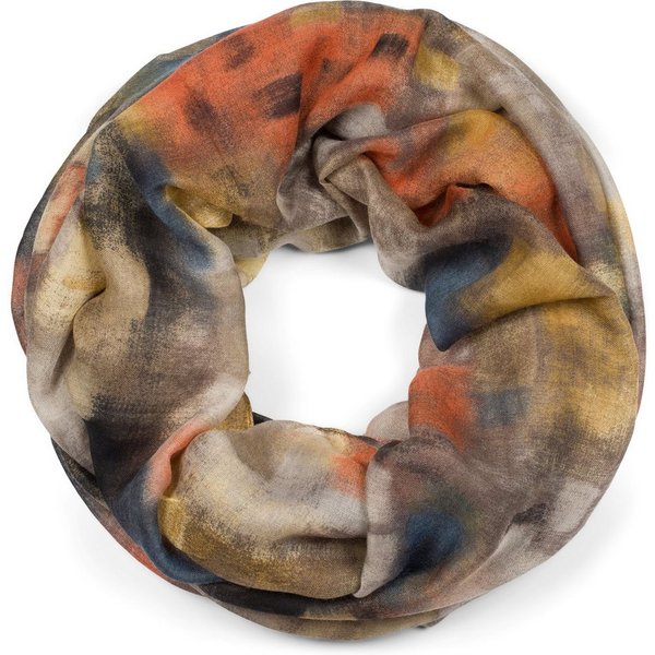 styleBREAKER Loop Loop Schal mit buntem Pinselstrich Muster, (1-St)
