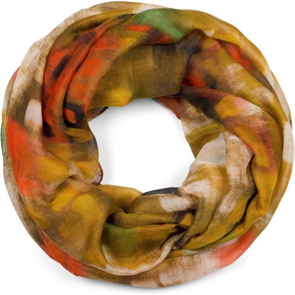 styleBREAKER Loop Loop Schal mit buntem Pinselstrich Muster, (1-St)