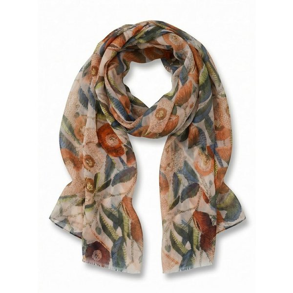 styleBREAKER Modeschal Leichter Viskose Schal mit Blumenmuster, (1-St)