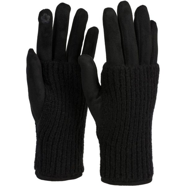 styleBREAKER Strickhandschuhe 3 in 1 Touchscreen Stoff Handschuhe mit abnehmbarer Strick Manschette (1-St)
